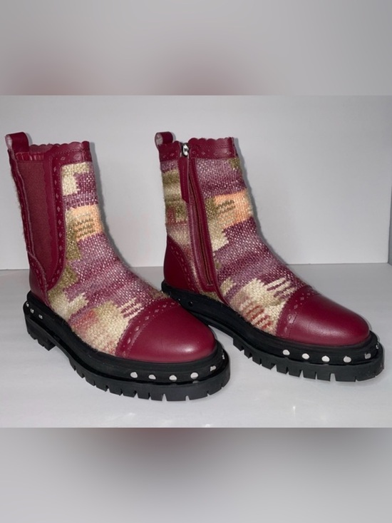 Free People Shoes - FREE PEOPLE Maroon Patchwork bohemian Boots